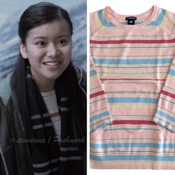 Vintage Y2K GAP 04 Striped Sweatshirt ASO Cho Chang - Picture 1 of 10